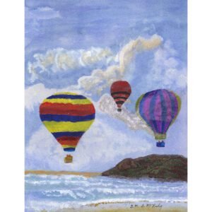 Balloons over Sardinia, Italy