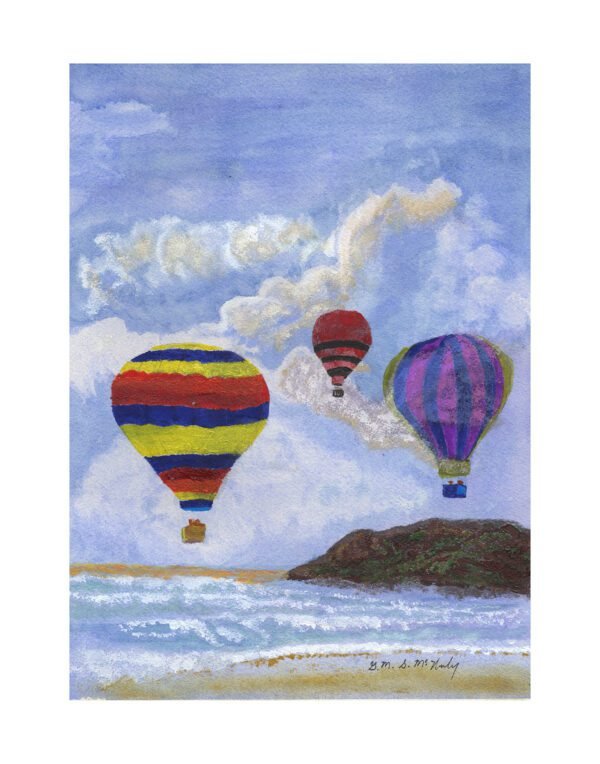 Balloons over Sardinia, Italy